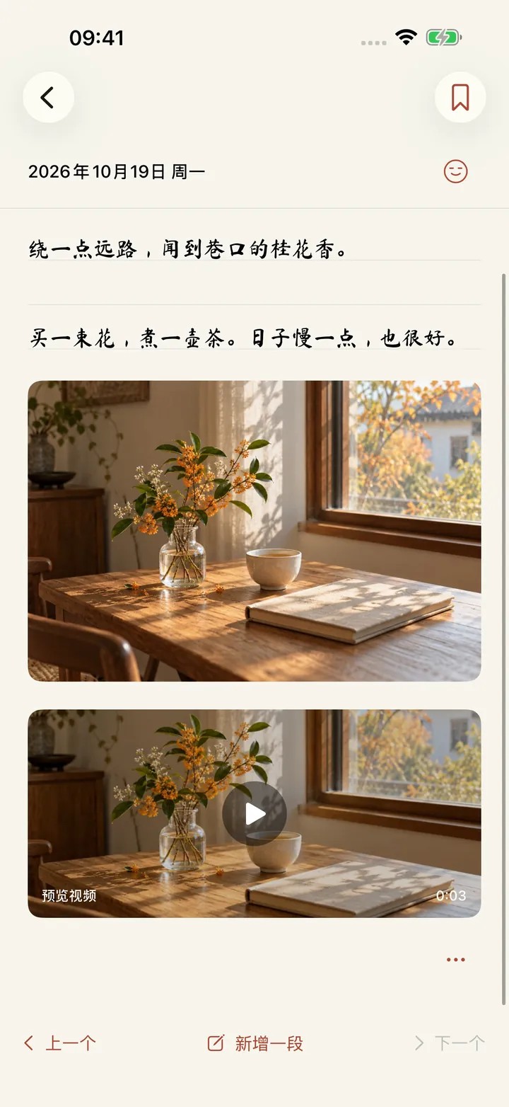 日札的日记页
